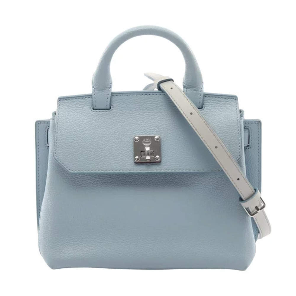 MCM Handbag Leather Blue